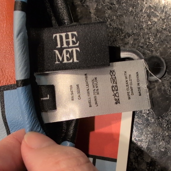 Ladies Leather Mondrian The Met Gloves Size L - Picture 7 of 7